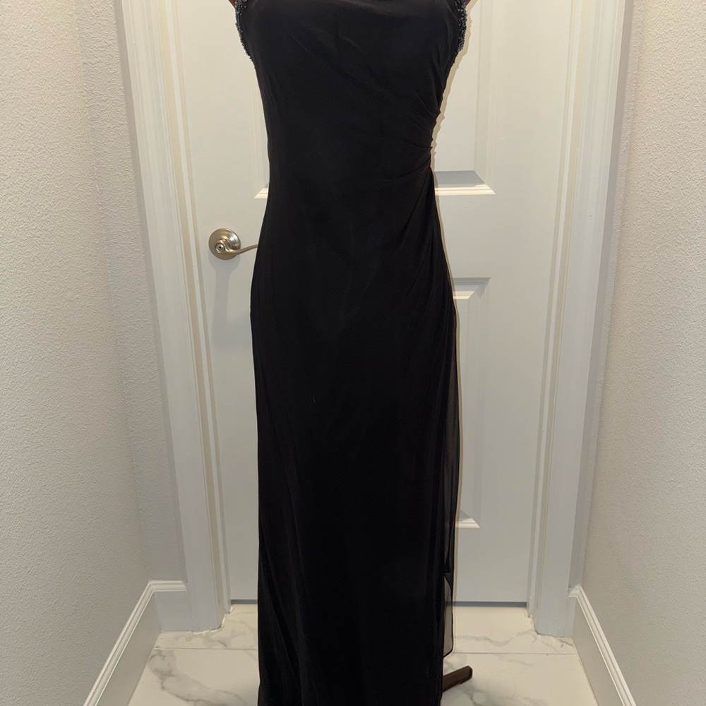 B darlin vintage Elegant Black Evening Gown strapless size 8